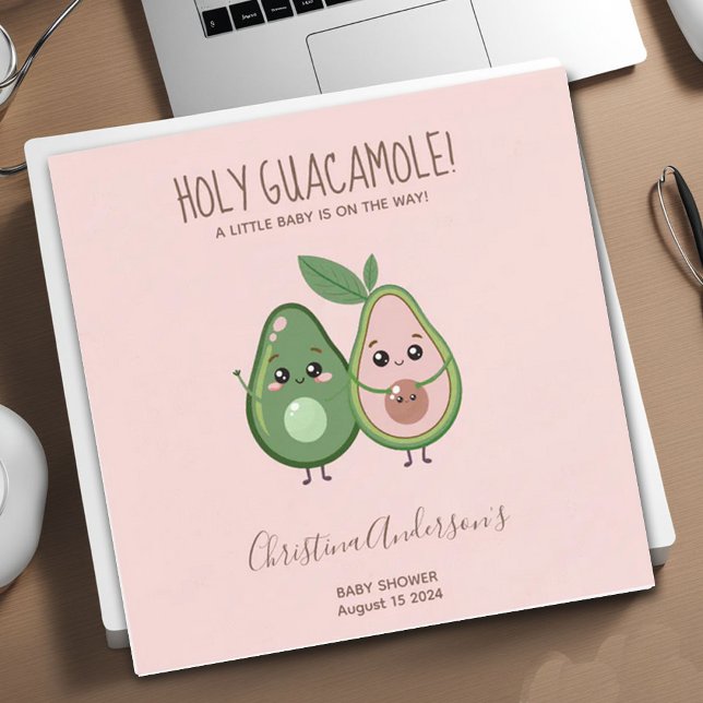 Heliga Guacamole Rosa Avocado Baby Shower Pappersservett (Skapare uppladdad)
