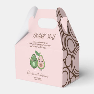 Heliga Guacamole Rosa Avocado Baby Shower Presentaskar
