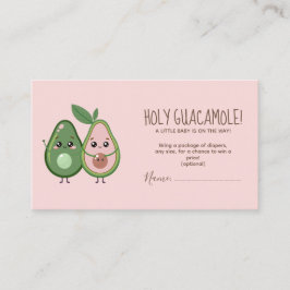 Heliga Guacamole Rosa Avocado Baby Shower Tilläggskort