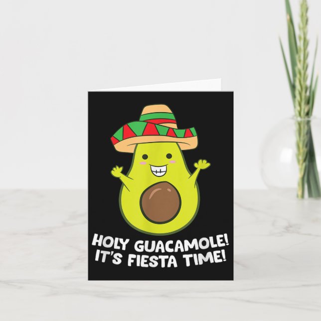 Heliga Guacamole sin Fiesta Time Cinco De Mayo Avo Kort (Framsida)