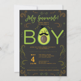 Heliga Guacamole Taco Baby Shower Inbjudningar