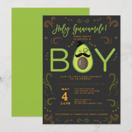 Heliga Guacamole Taco Baby Shower Inbjudningar