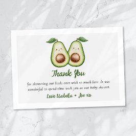 Heliga Guacamole Twillingars Cute Baby Shower Tack Kort