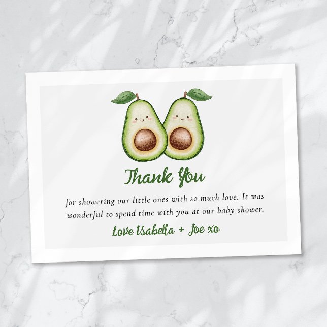 Heliga Guacamole Twillingars Cute Baby Shower Tack Kort (Skapare uppladdad)