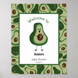 Heliga Guacamole! Välkommen till babyduschen! Poster