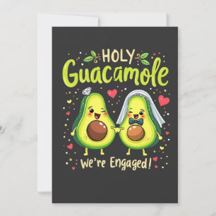 Heliga Guacamole Vi är Engaged Par Bride Inbjudningar