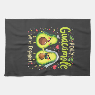 Heliga Guacamole Vi är Engaged Par Bride Kökshandduk