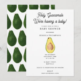 Heliga Guacamole Vi har en babydusch Inbjudningar