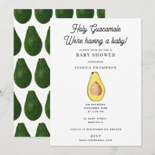 Heliga Guacamole Vi har en babydusch Inbjudningar