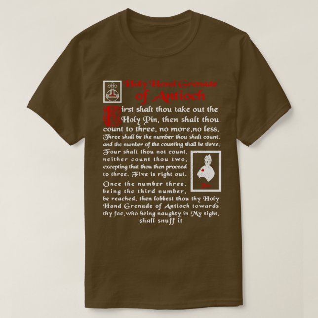 Heliga Hand Grenade of Antioch T Shirt (Design framsida)