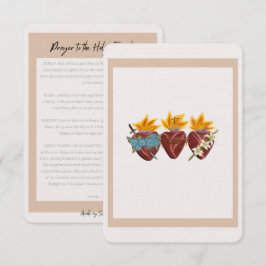 Heliga Hearts Prayer Card Tack Kort