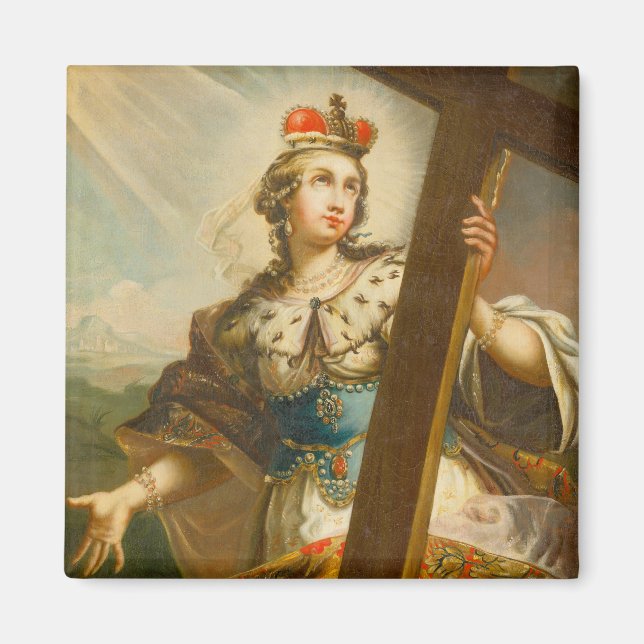 Heliga Helena med det sanna korset Sakral konst Magnet (Framsidan)
