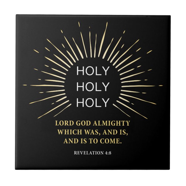 Heliga Heliga Heliga Lord Gud Almighty - Christian Kakelplatta (Framsidan)