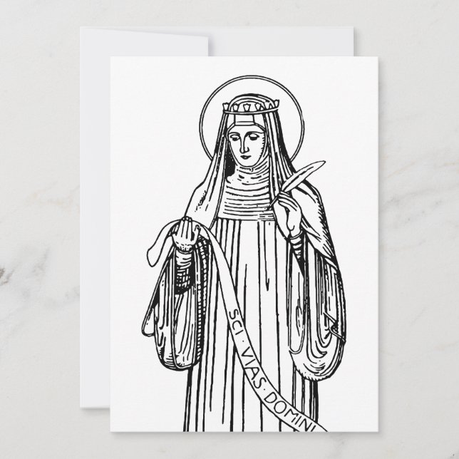 Heliga Hildegard av Bingen medeltida mystiker Inbjudningar (Framsida)