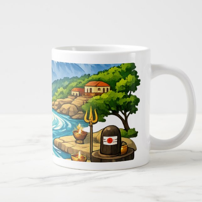 Heliga Himalaya, eviga Ganga Jumbo Mugg (Höger)