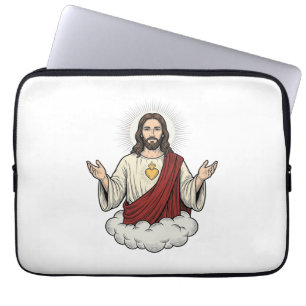 Heliga hjärtats andaktstil vintage gravyr design_1 laptop fodral