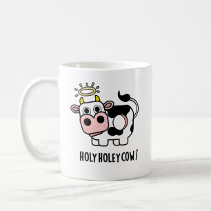 Heliga Holey Cow Funny Animal Pun Kaffemugg