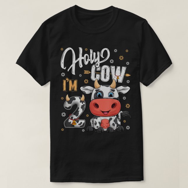 Heliga Im två 2 år gammalt område för nötkreatursg T Shirt (Design framsida)