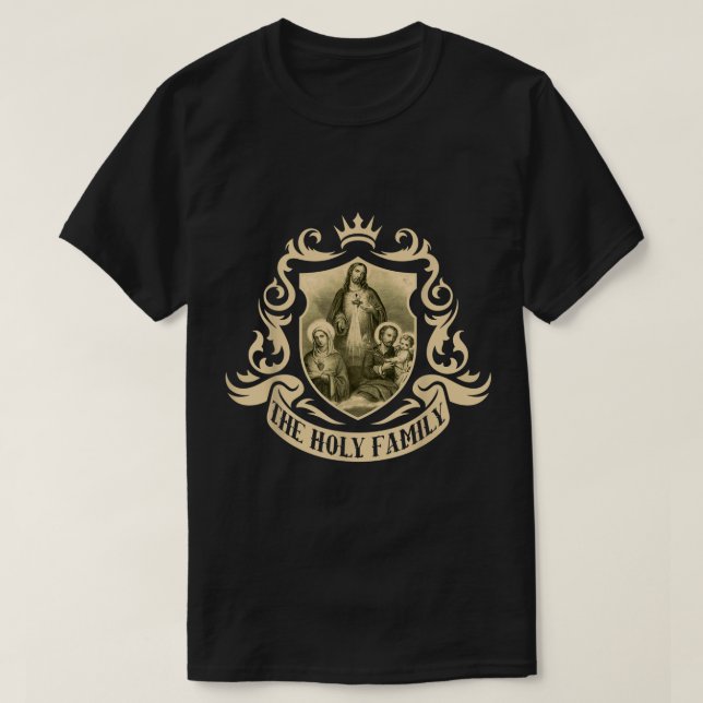 Heliga Image Catholique Sagrada Familia Joseph T Shirt (Design framsida)