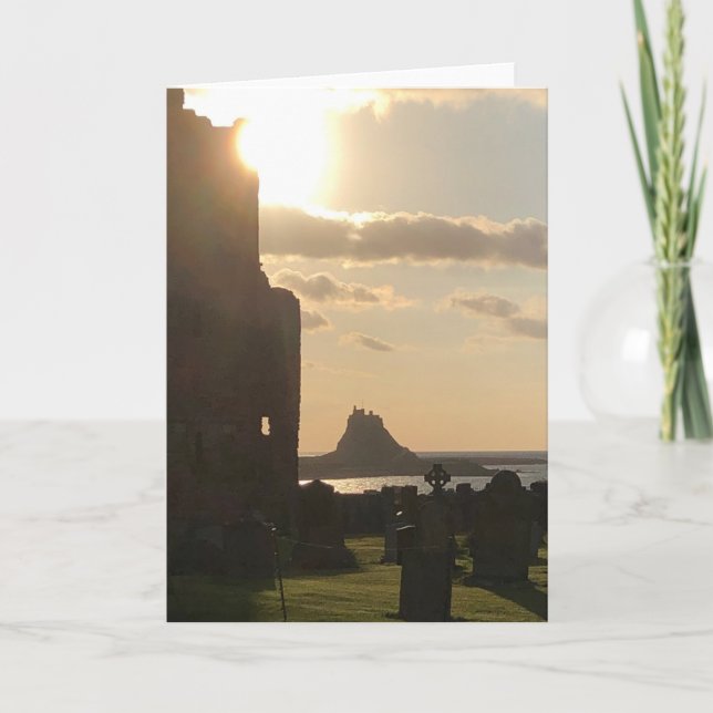 Heliga Island of Lindisfarne Note Card Kort (Framsida)