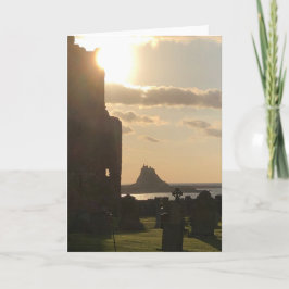 Heliga Island of Lindisfarne Note Card Kort