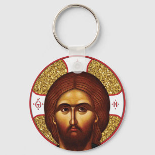 Heliga jesus Kristus ortodoxa ikon Nyckelring