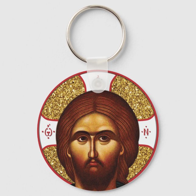Heliga jesus Kristus ortodoxa ikon Nyckelring (Framsida)