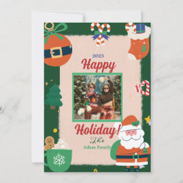 Heliga Jolly God jul Photo Helgdag Card Julkort