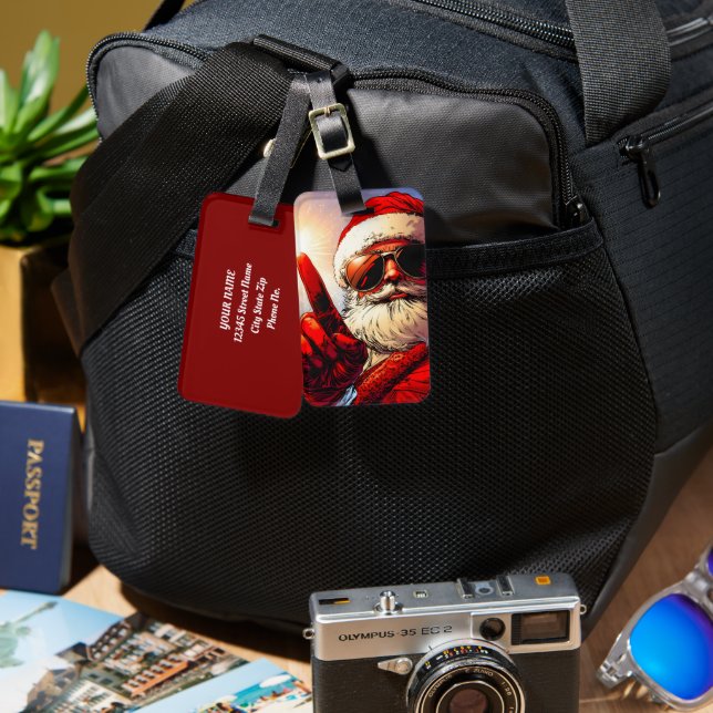 Heliga Jolly Santa Divine Glow Bagagebricka (Fram & Baksida)