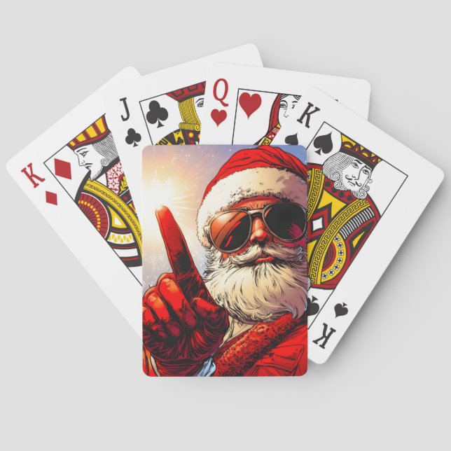 Heliga Jolly Santa Divine Glow Casinokort (Baksidan)