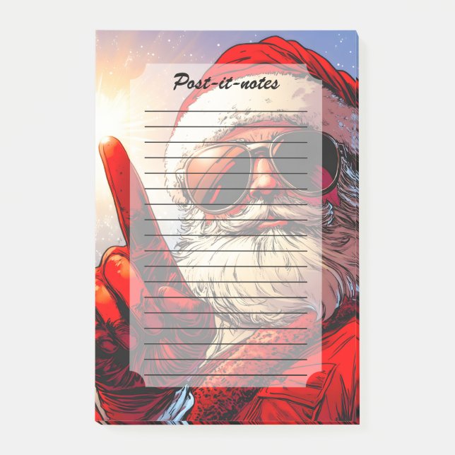 Heliga Jolly Santa Divine Glow Post-it Block (Framsida)