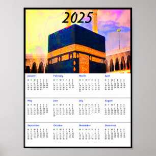 Heliga Kaaba 2025 Kalender souvenir Poster