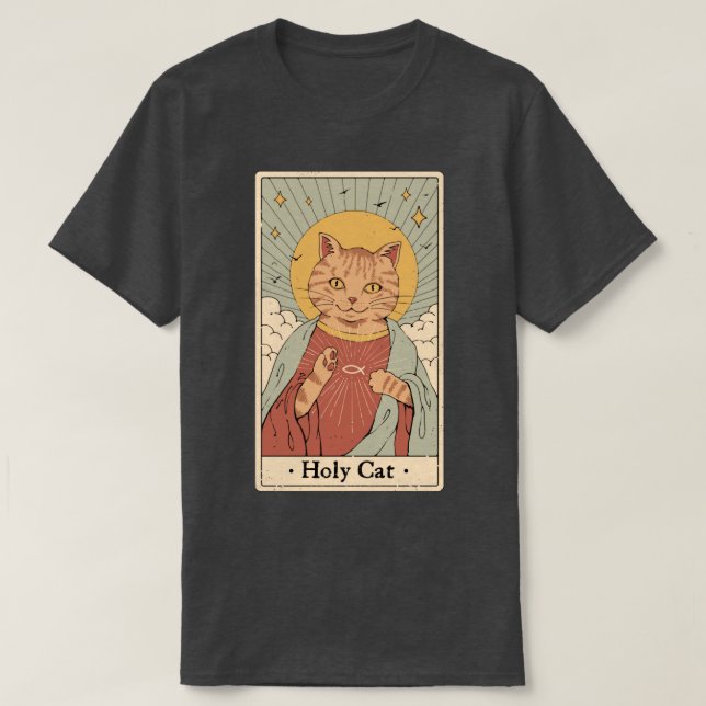 Heliga Katt T Shirt (Design framsida)
