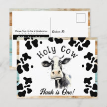 Heliga ko 1-års födelsedag akvarell