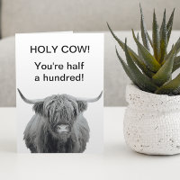 Heliga ko högland födelsedag 50-årsdag kort