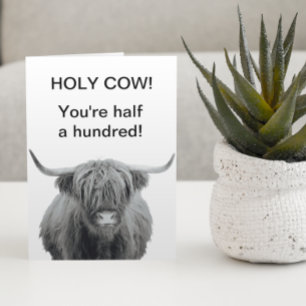 Heliga ko högland födelsedag 50-årsdag kort