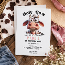 Heliga Ko Karikatyrer Jag Är En Cowgirl 1-års Föde