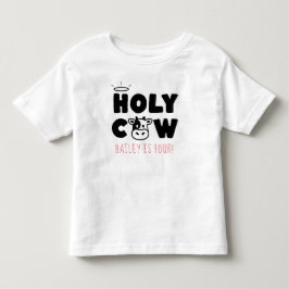 Heliga ko Namn och ålder Födelsedagsflickor Söt fö T Shirt