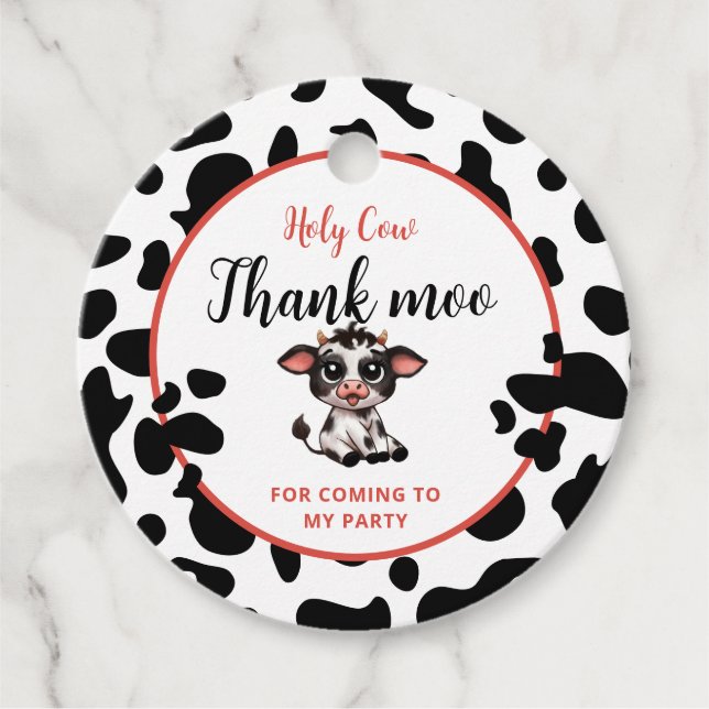 heliga ko tack för att du kom gåvor etiketter (Framsida)
