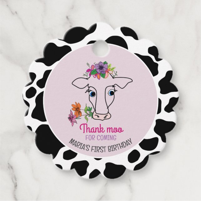 Heliga Ko Tack Gåvor Etiketter (Framsida)