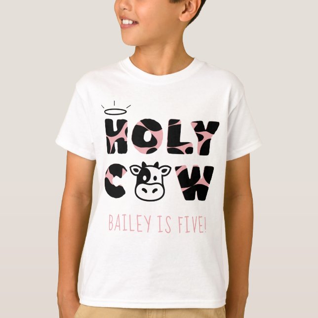 Heliga Kokor Skriv ut Barnen Födelsedag Namn och å T Shirt (Framsida)