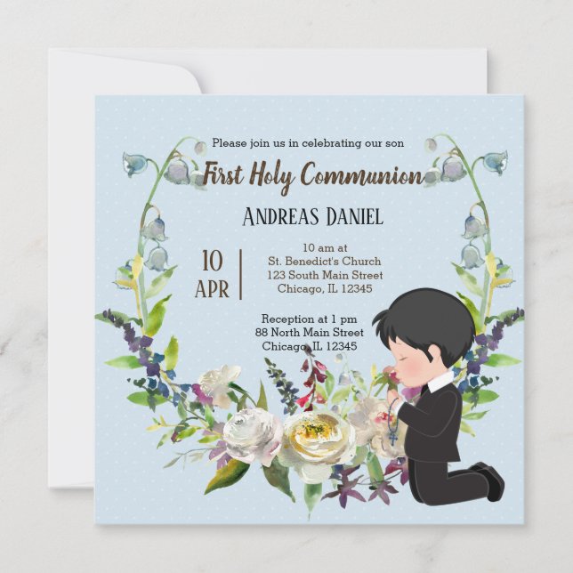 Heliga Kommunicering krans Inbjudningar (Framsida)
