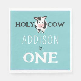 Heliga Kon 1:a födelsedag Djurhållare Party Pappersservett