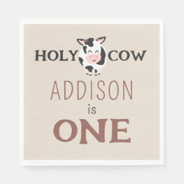 Heliga Kon 1:a födelsedag Djurhållare Party Pappersservett