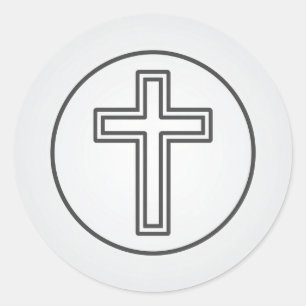 Heliga Kor och Prayer Runt Klistermärke