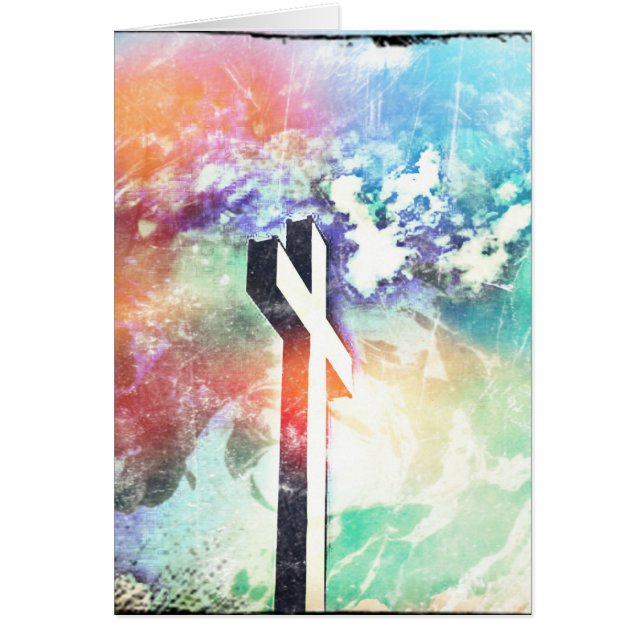 Heliga Kor Pastel Distress Hälsningskort (Framsidan)