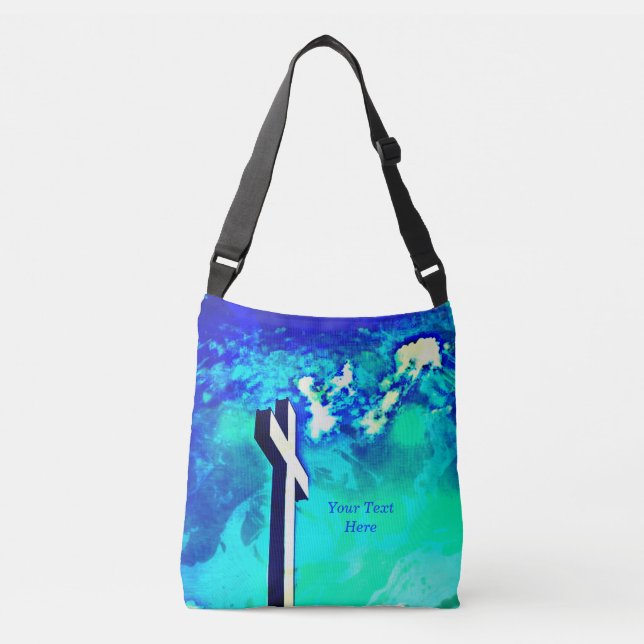 Heliga Kor Sapphire Blue N Aqua Axelväska (Framsida)