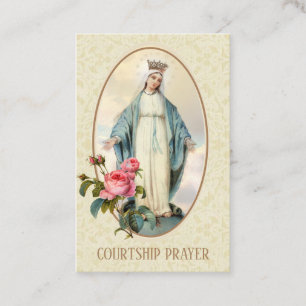 Heliga-kort för Förlovning Religiösa Prayer Visitkort