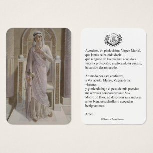 Heliga-kort för Junggin Mary Prayer Memorare Visitkort