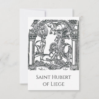 Heliga Kortet av Saint Hubert av Liège Tack Kort